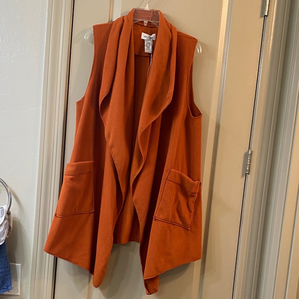 Women's Orange Sleeveless Jacket
